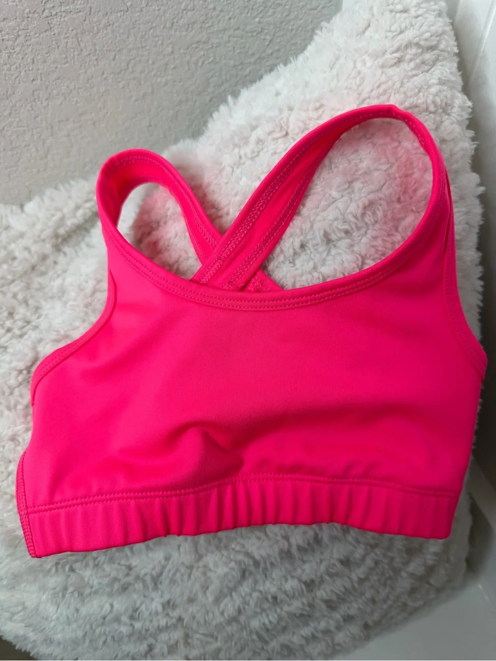 Nike girl Light Pink Athletic Shorts with Bright Pink Trim